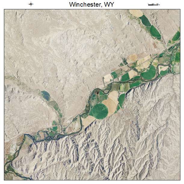 Winchester, WY air photo map