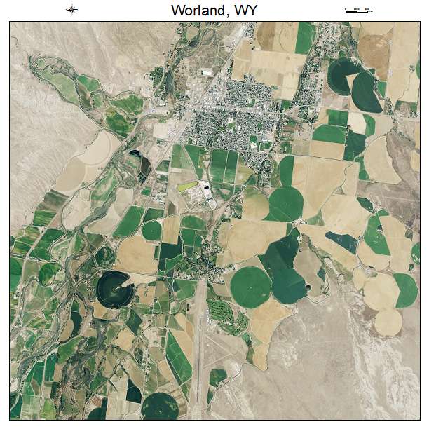 Worland, WY air photo map