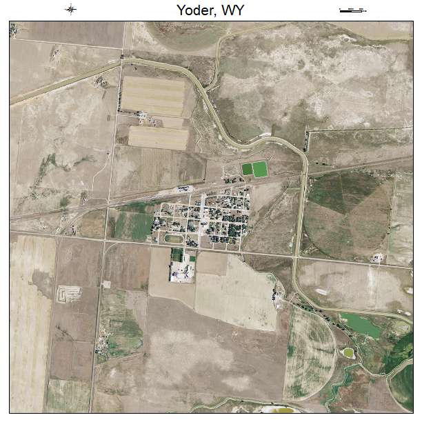 Yoder, WY air photo map