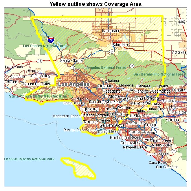 Los Angeles County CA aerial photography