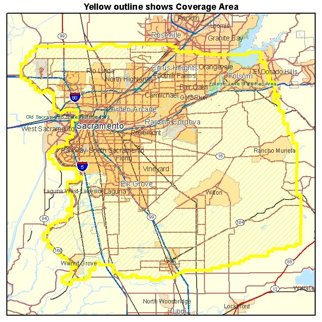 Sacramento County CA aerial photography