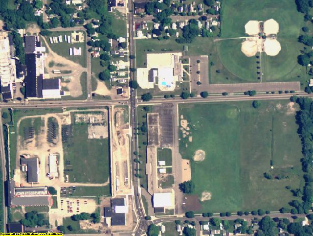 Jackson County, MI aerial photography detail