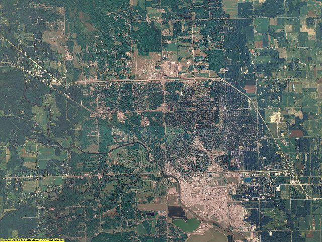 Midland County, Michigan aerial photography