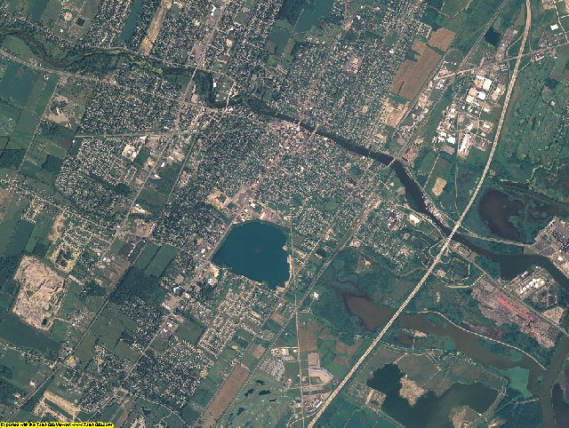 Monroe County, Michigan aerial photography