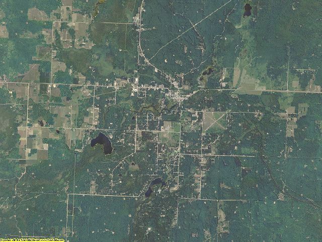 Montmorency County, Michigan aerial photography