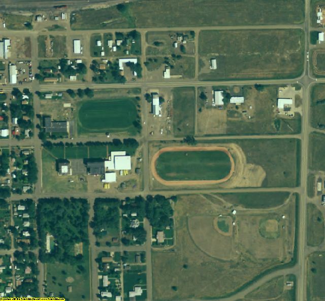 Prairie County, MT aerial photography detail