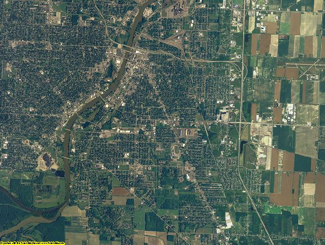 Saginaw County, Michigan aerial photography