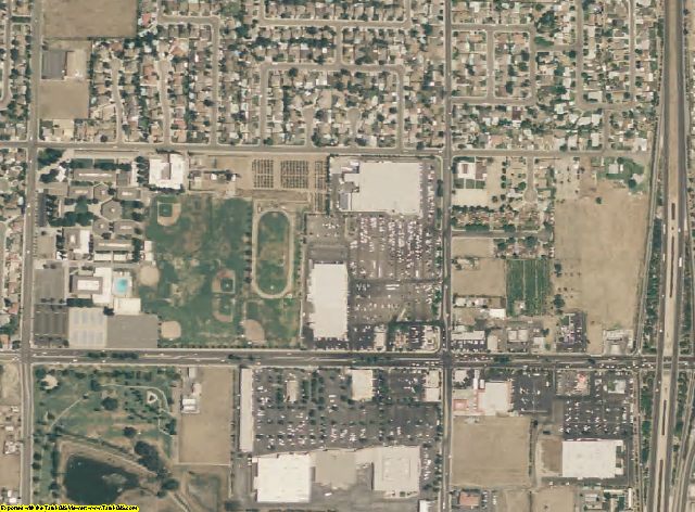 Tulare County, CA aerial photography detail