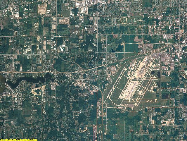 Wayne County, Michigan aerial photography