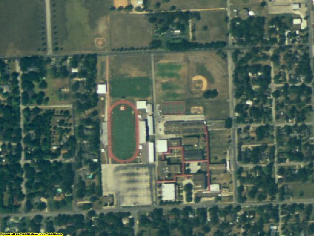 Wharton County, TX aerial photography detail