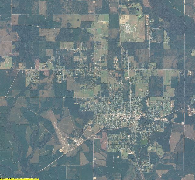 Beauregard County, Louisiana aerial photography