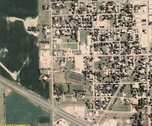Bon Homme County, SD aerial photography detail