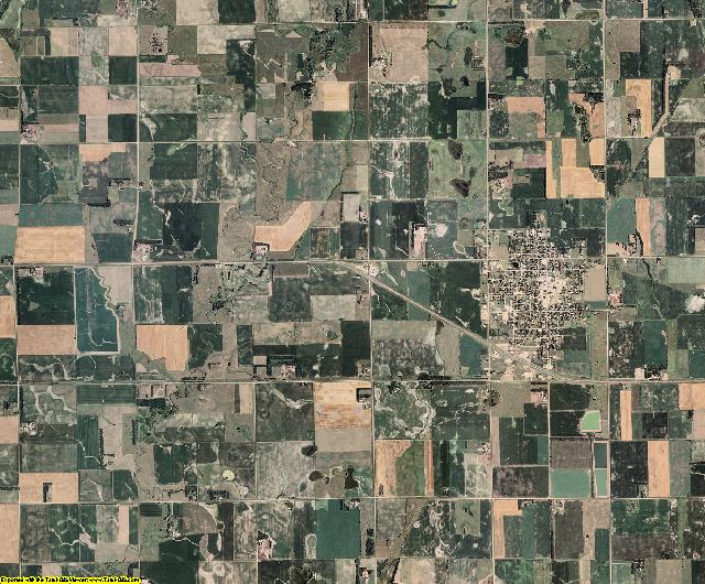 Bon Homme County, South Dakota aerial photography