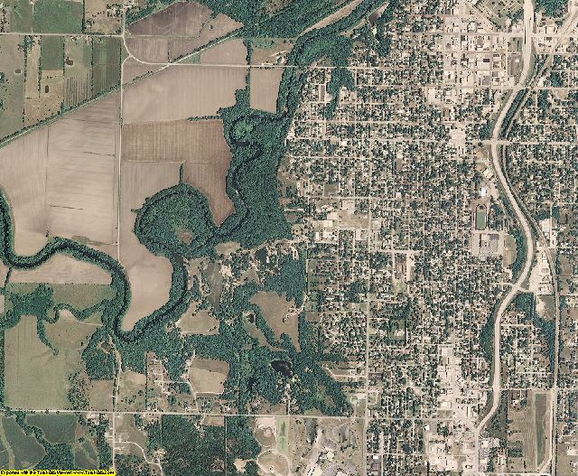 Bourbon County, Kansas aerial photography