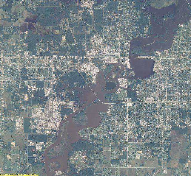 Calcasieu County, Louisiana aerial photography