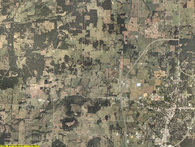 Cherokee County, Oklahoma aerial photography