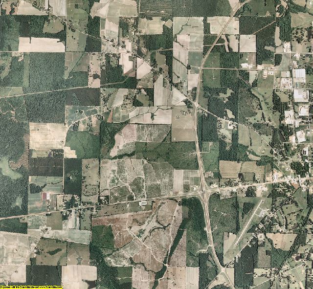 Chickasaw County, Mississippi aerial photography