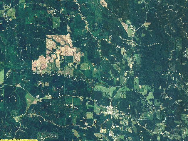 Choctaw County, Alabama aerial photography