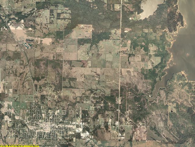 Choctaw County, Oklahoma aerial photography