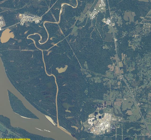 East Feliciana County, Louisiana aerial photography