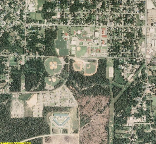 Forrest County, MS aerial photography detail