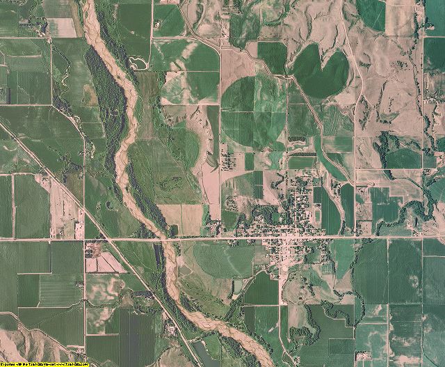 Greeley County, Nebraska aerial photography