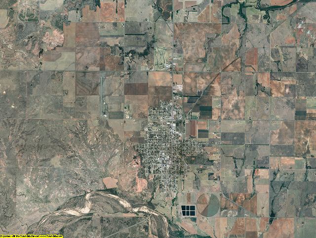 Greer County, Oklahoma aerial photography