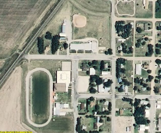 Hodgeman County, KS aerial photography detail