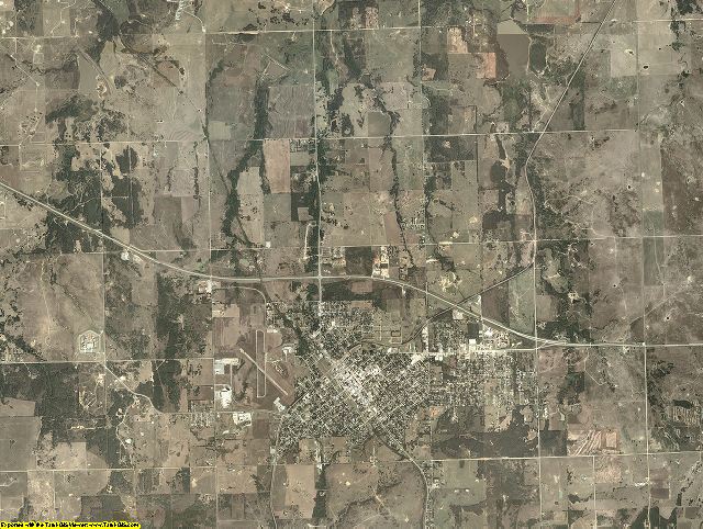 Hughes County, Oklahoma aerial photography