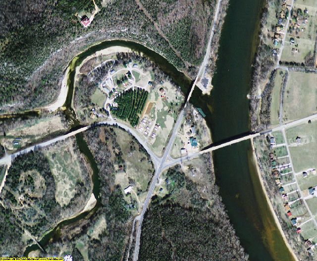 Izard County, AR aerial photography detail
