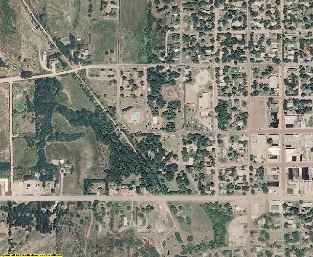 Jewell County, KS aerial photography detail