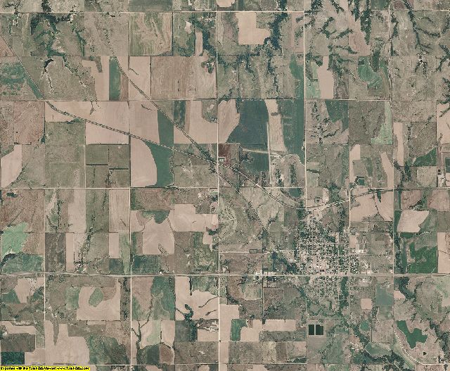 Jewell County, Kansas aerial photography