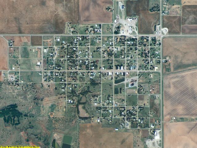 Kiowa County, OK aerial photography detail