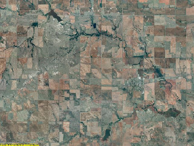 Kiowa County, Oklahoma aerial photography