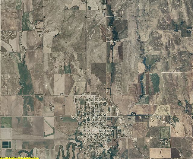 Lincoln County, Kansas aerial photography
