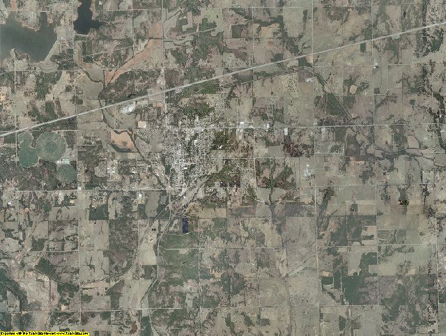 Lincoln County, Oklahoma aerial photography