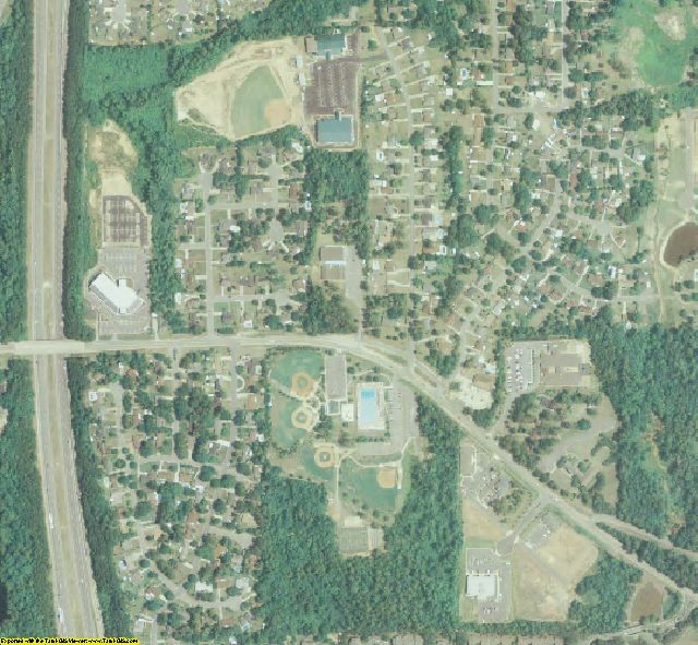 Muscogee County, GA aerial photography detail