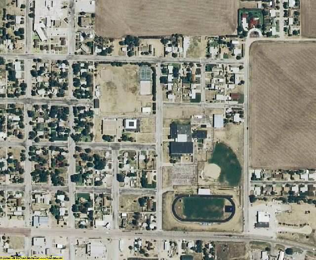Ness County, KS aerial photography detail