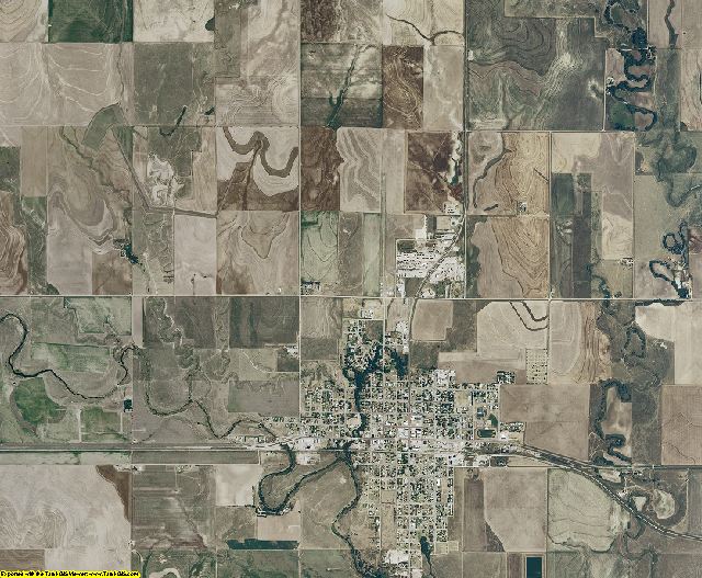 Ness County, Kansas aerial photography