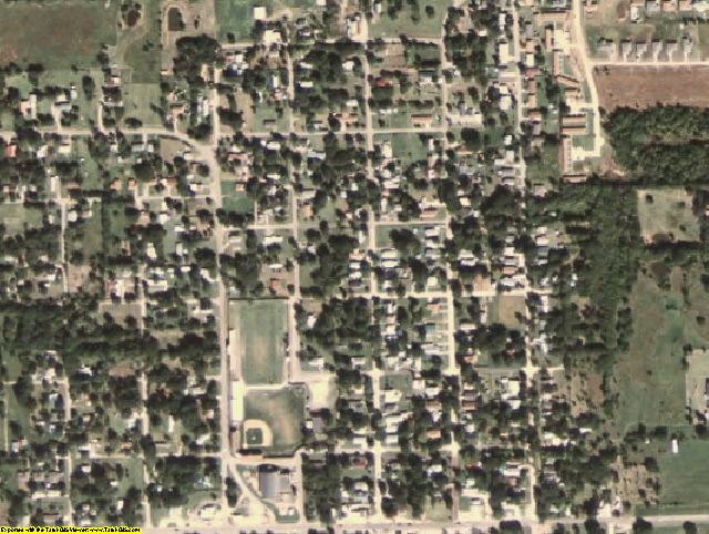 Okfuskee County, OK aerial photography detail