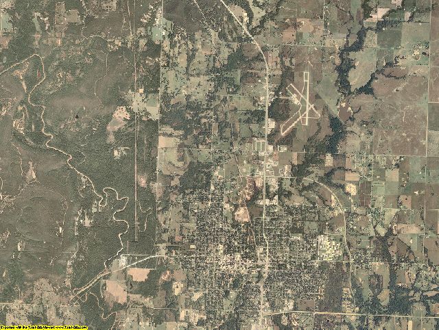 Okmulgee County, Oklahoma aerial photography