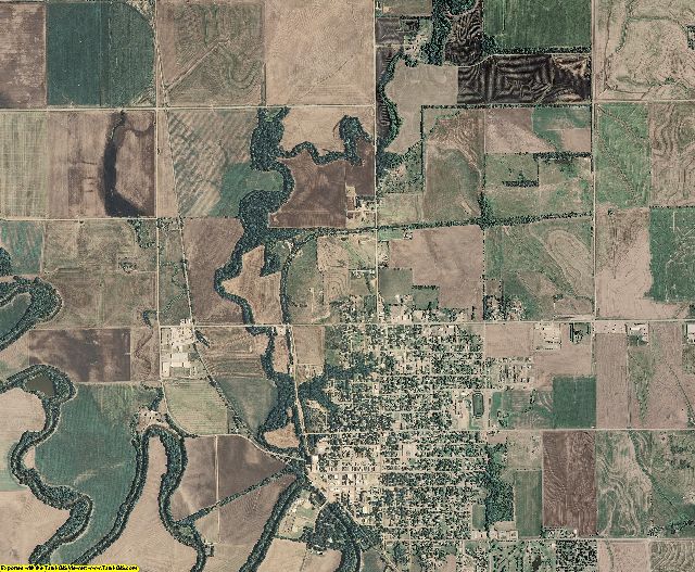 Ottawa County, Kansas aerial photography