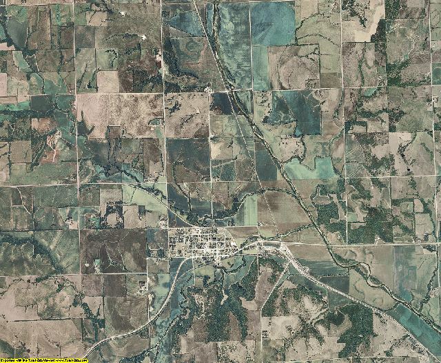 Pawnee County, Nebraska aerial photography