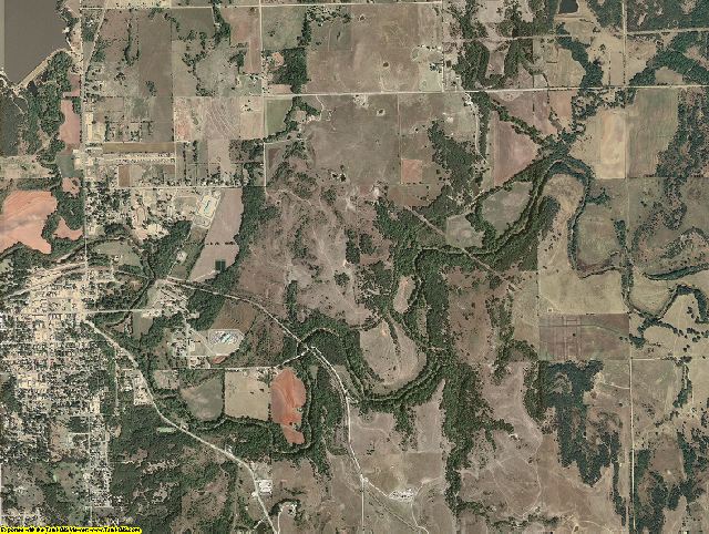 Pawnee County, Oklahoma aerial photography