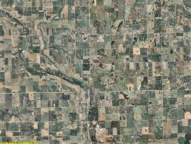 Ransom County, North Dakota aerial photography