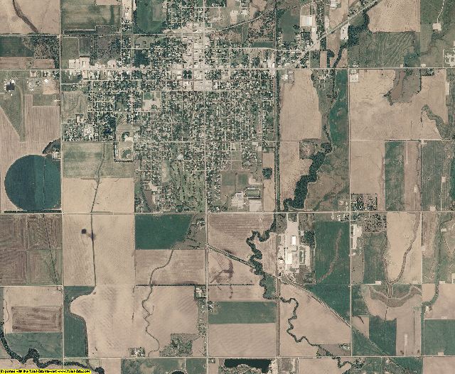 Rice County, Kansas aerial photography