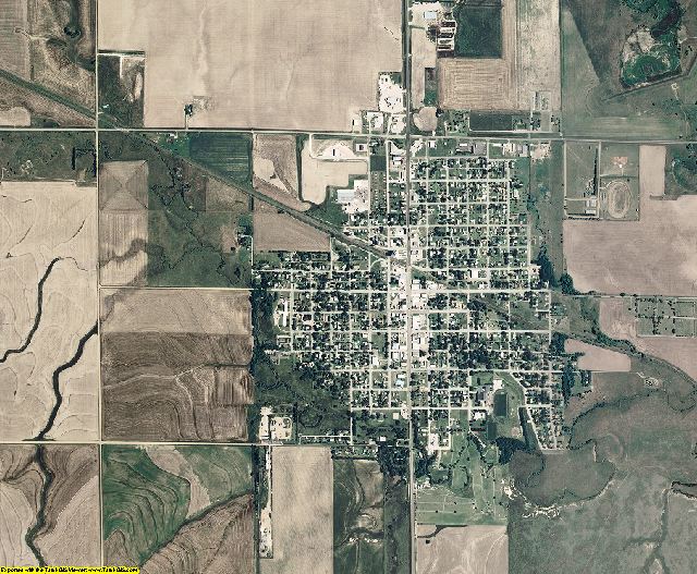 Rush County, Kansas aerial photography