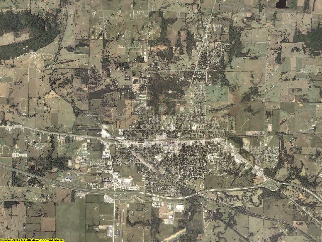 Sequoyah County, Oklahoma aerial photography