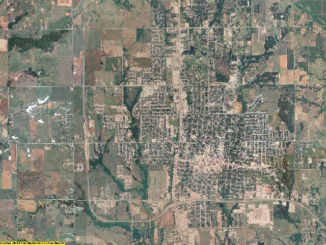 Stephens County, Oklahoma aerial photography