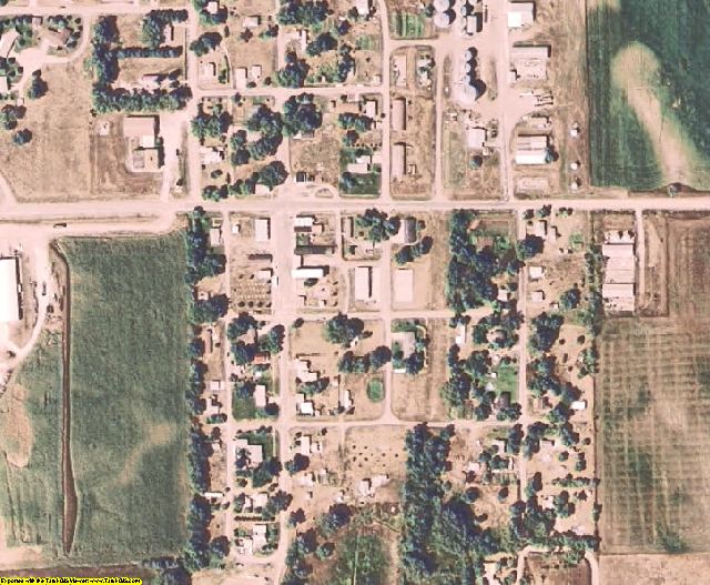 Thurston County, NE aerial photography detail